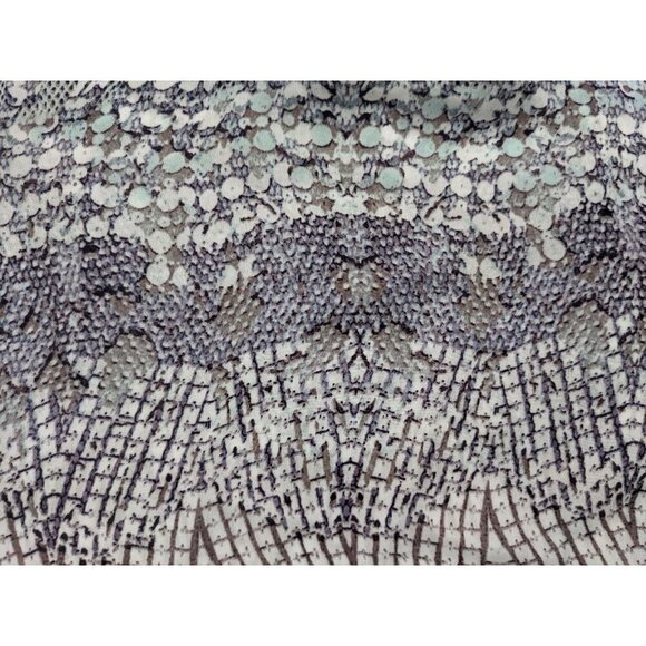 NWT JENNIFER LOPEZ Purple Sheer Snakeskin Cold Shoulder Top w/ Crystals Size XSP - Picture 2 of 9